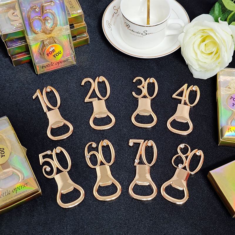 Kitchen Gadgets To Gift - 16/18/20/21/30/40/50/60 Number Shape Bottle Opener For