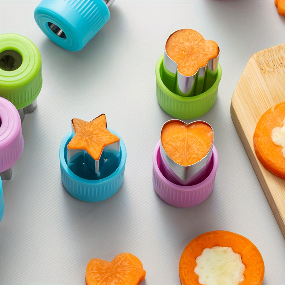 Kitchen Gadgets Cutting Tools - Star Heart Shape Vegetables Cutter Plastic
