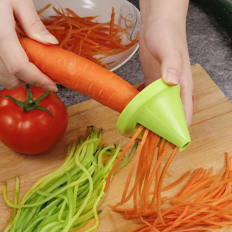 Household Kitchen Gadgets Vegetable Cutter Silk Cutter - Kitchen Rotating ShredderSpiral Peeler Manual Vegetable