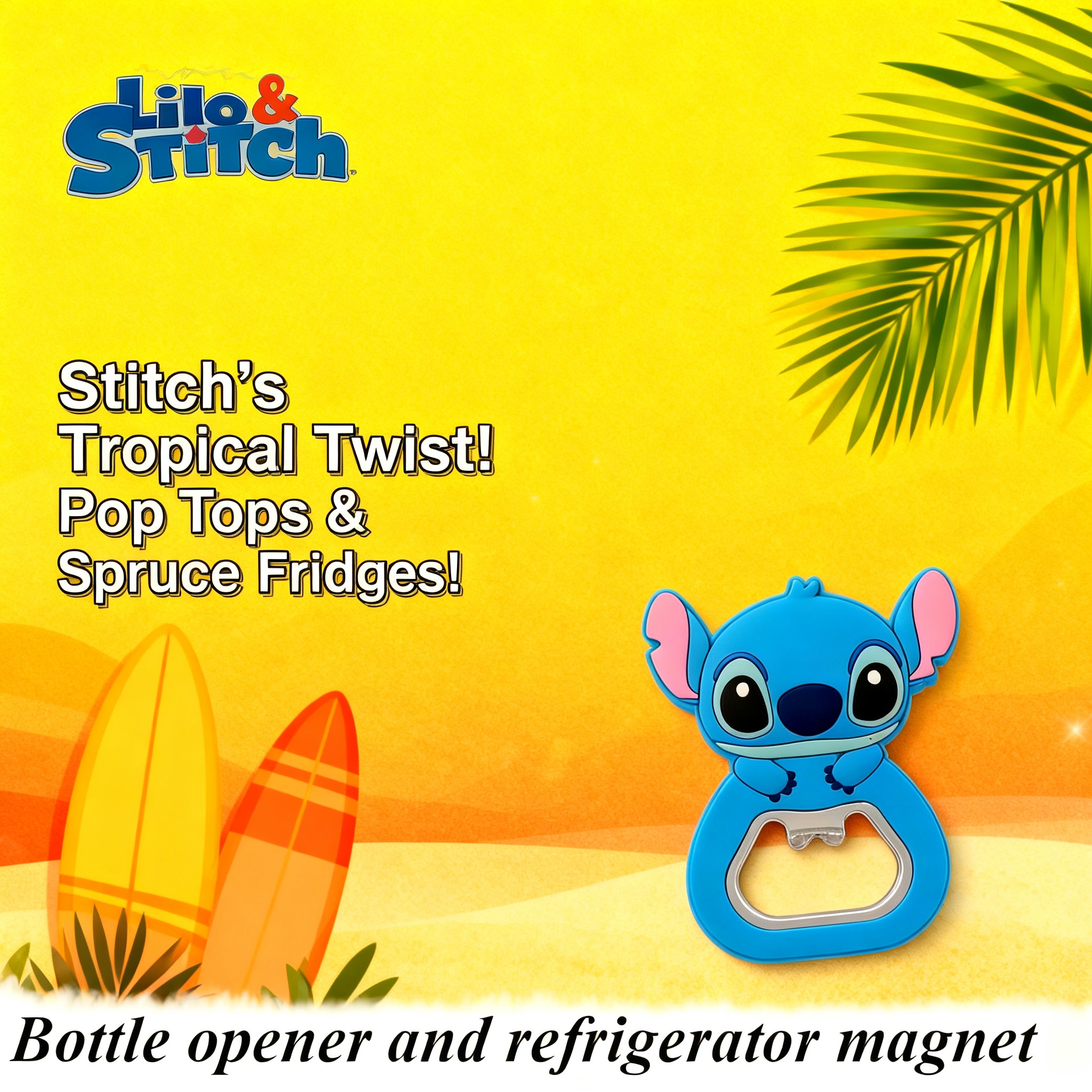Kitchen Gadgets To Gift - Stitch Multifunctional Cartoon Fridge Magnet Bottle