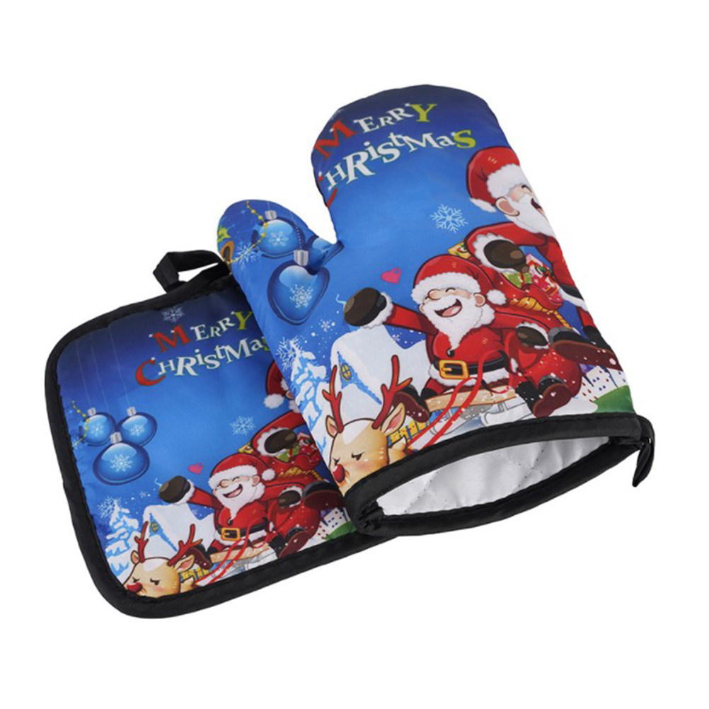 Kitchen Gadgets Xmas - Heat Resistant Mitt Polyester Oven Gloves