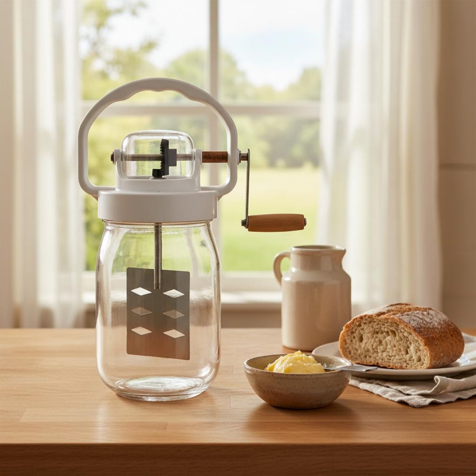 Manual Butter Churner Easy to  - Kitchen Hand Gadgets review and price