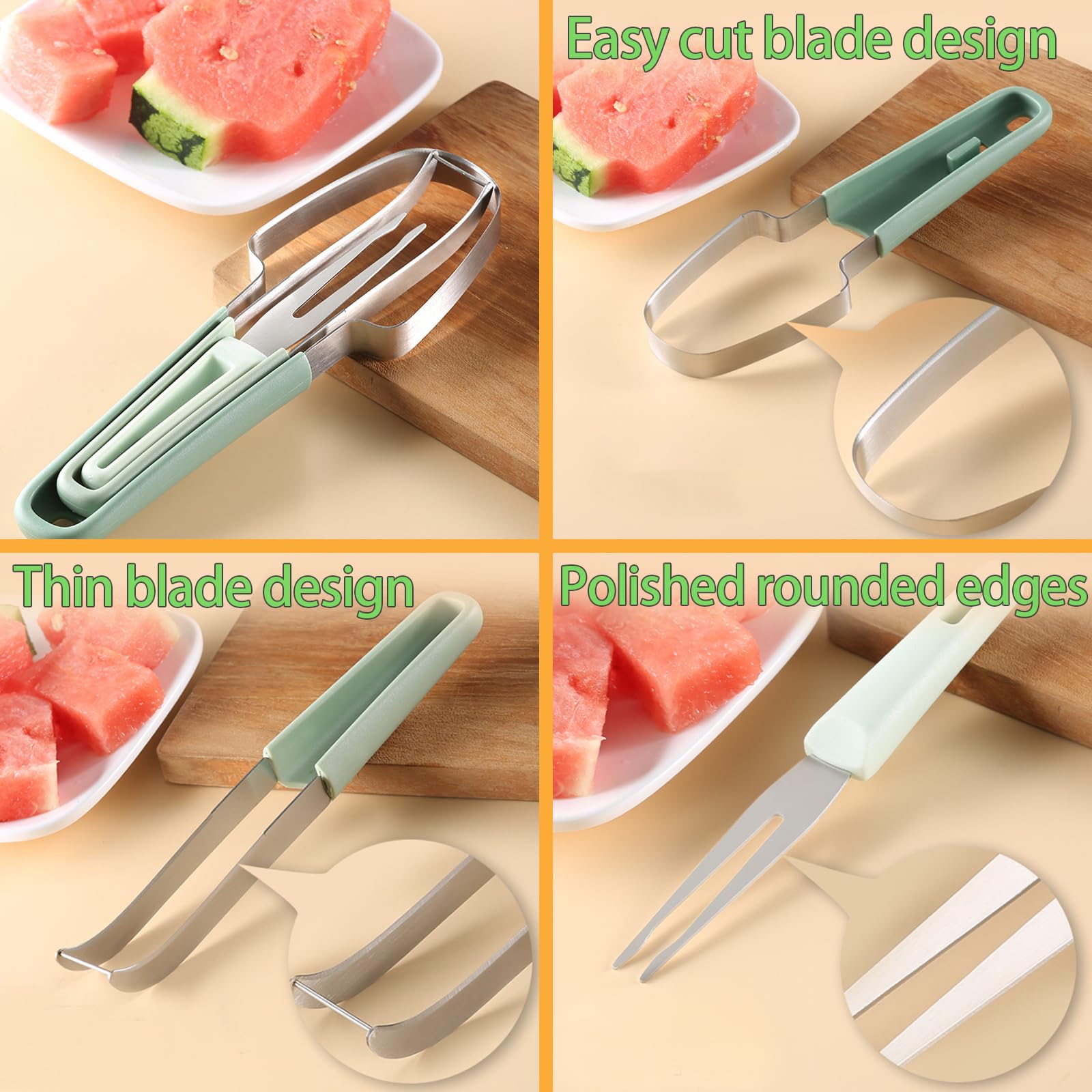 3 in 1 Watermelon Fork Slicer  - Kitchen Gadgets Cutting Tools review and price