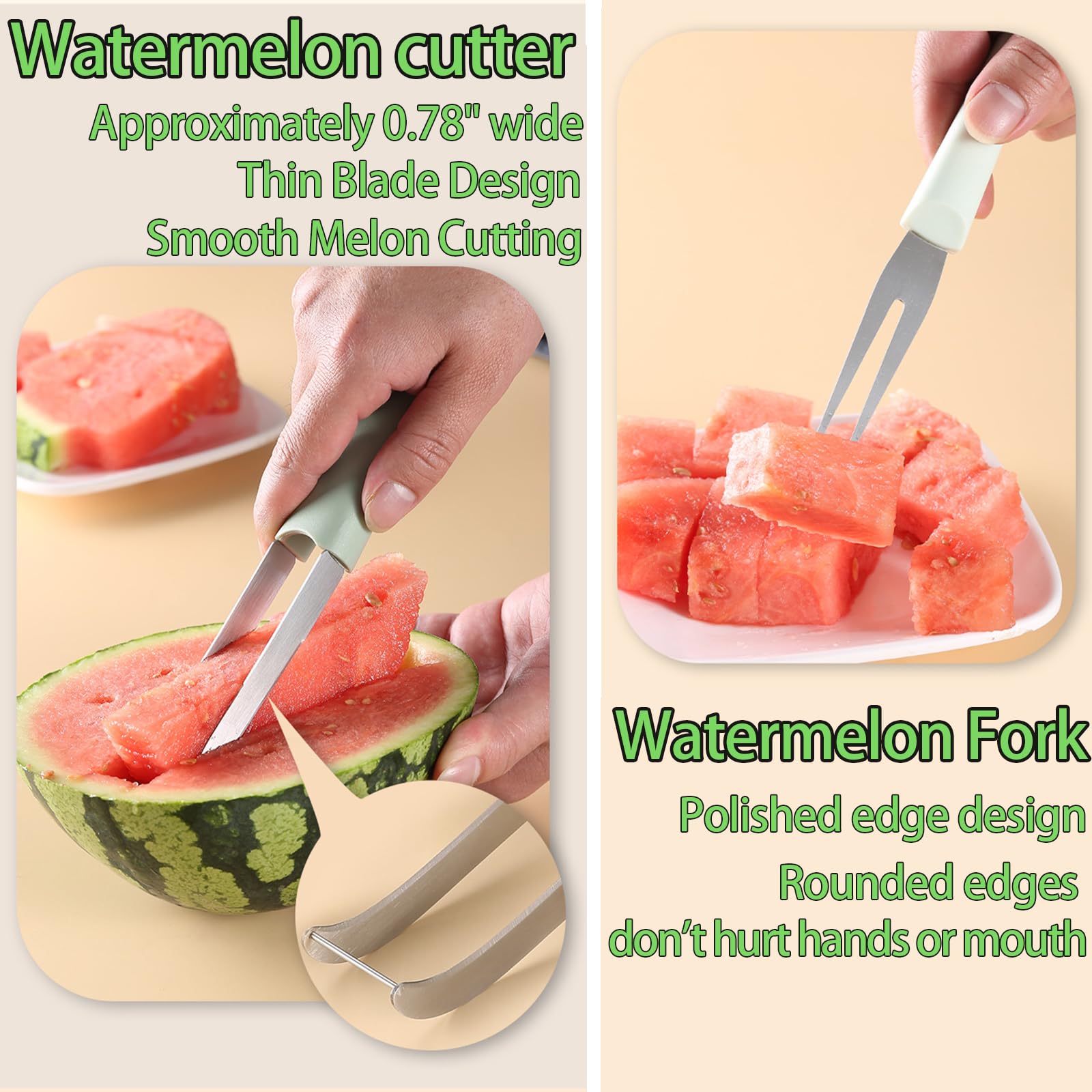 3 in 1 Watermelon Fork Slicer  - Kitchen Gadgets Cutting Tools review and price