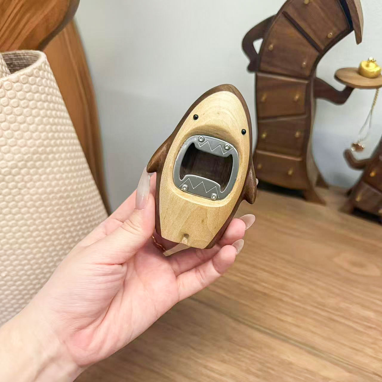 Creative Wooden Shark Bottle O - Kitchen Gadgets To Gift review and price