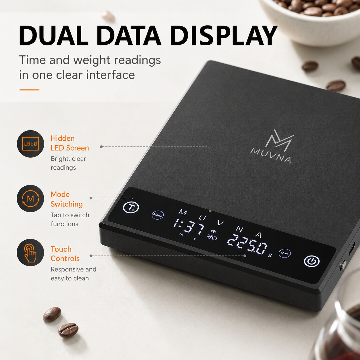 MUVNA Coffee Scale Espresso Sc - Digital Kitchen Scale review and price