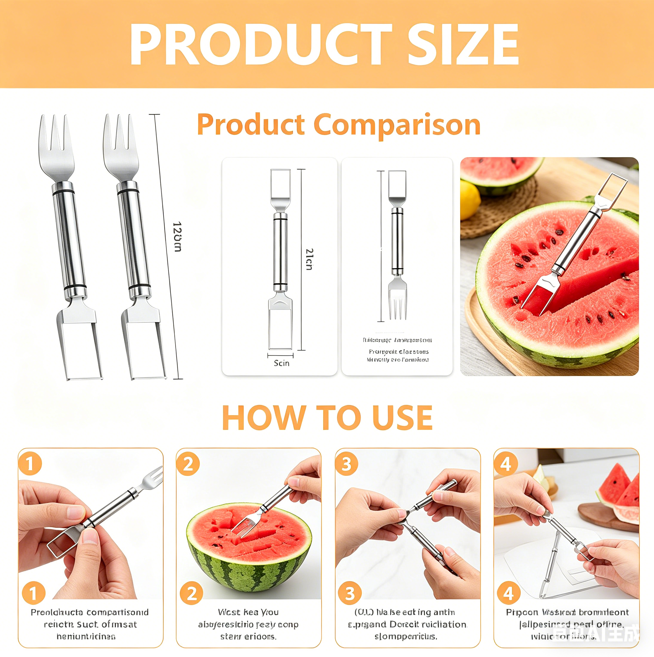 2-in-1 Stainless Steel Waterme - Kitchen Gadgets Cutting Tools review and price