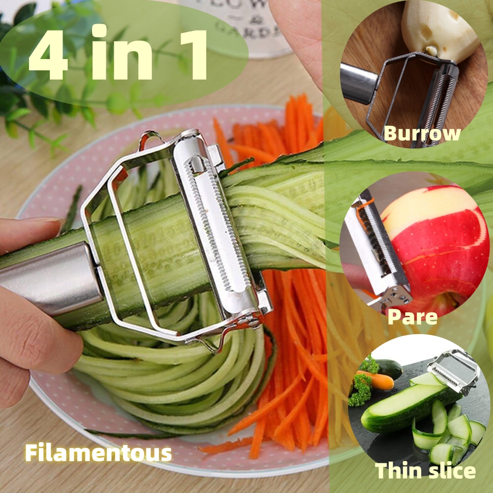 4 in 1 Stainless Steel Multi-f - Household Kitchen Gadgets Vegetable Cutter Silk Cutter review and price