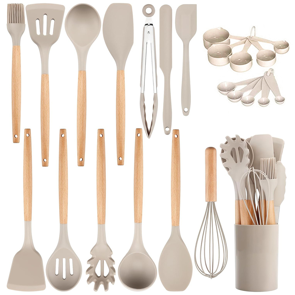 24pcs Silicone Utensil with Wo - Kitchen Gadgets To Gift review and price