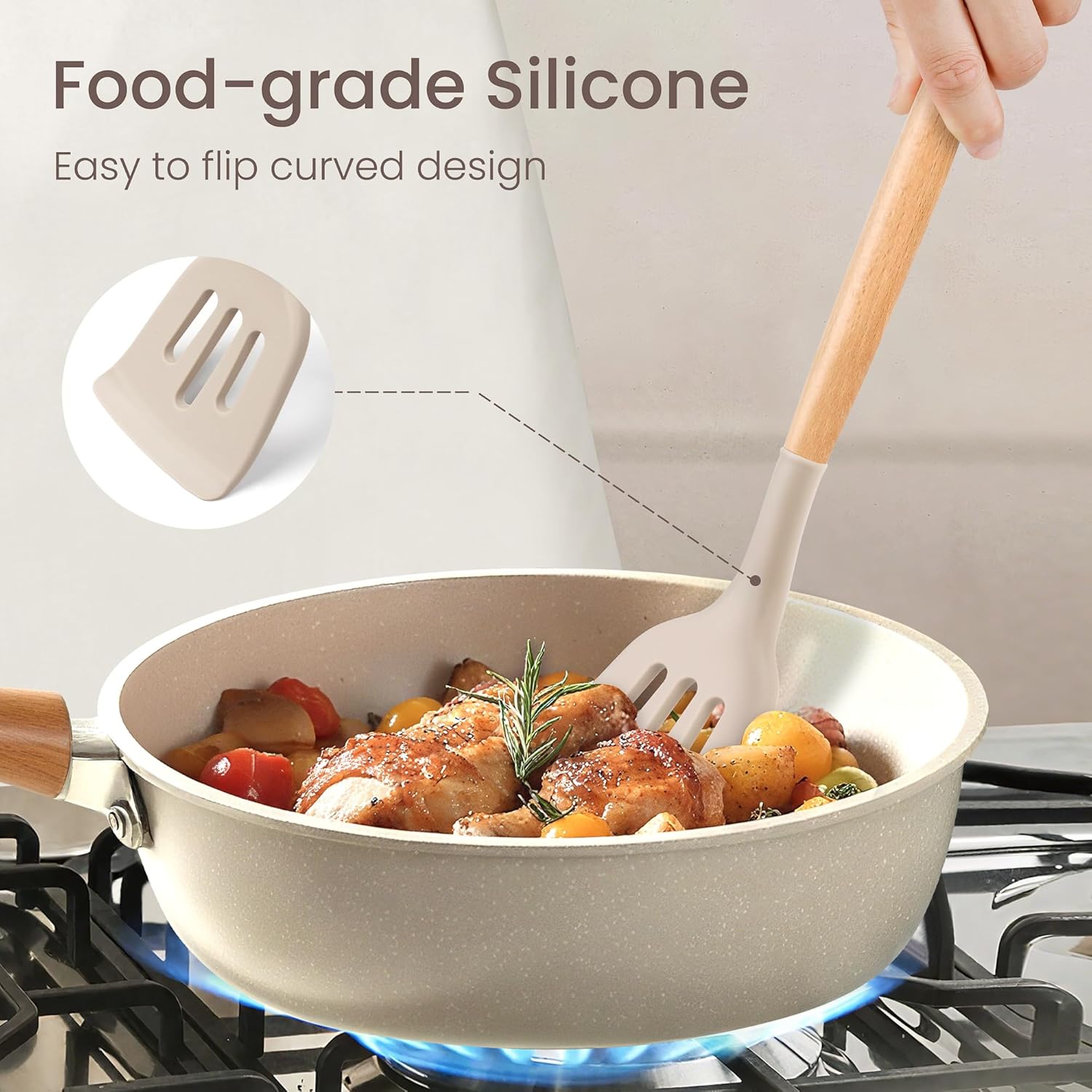 24pcs Silicone Utensil with Wo - Kitchen Gadgets To Gift review and price