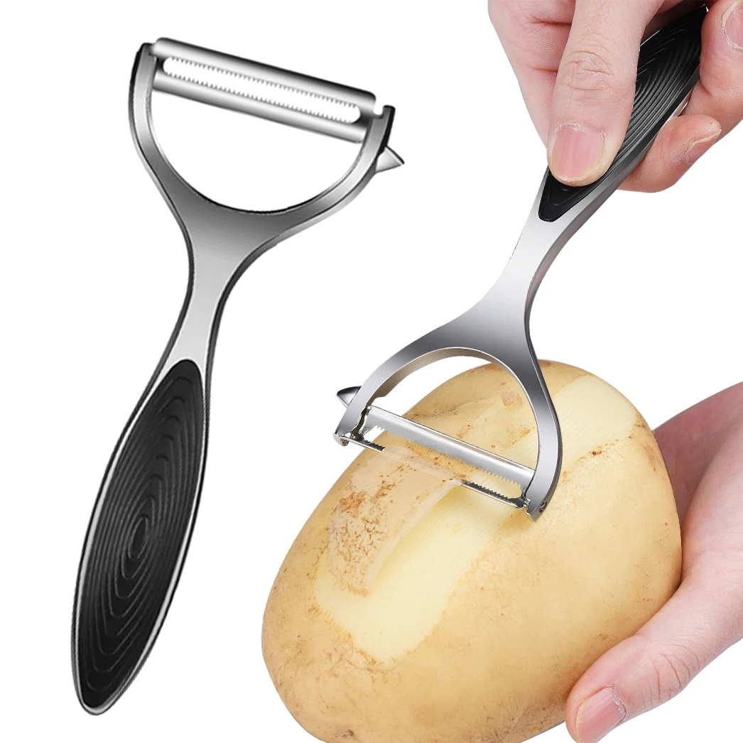 Stainless Steel Potato Peeler  - Household Kitchen Gadgets Vegetable Cutter Silk Cutter review and price