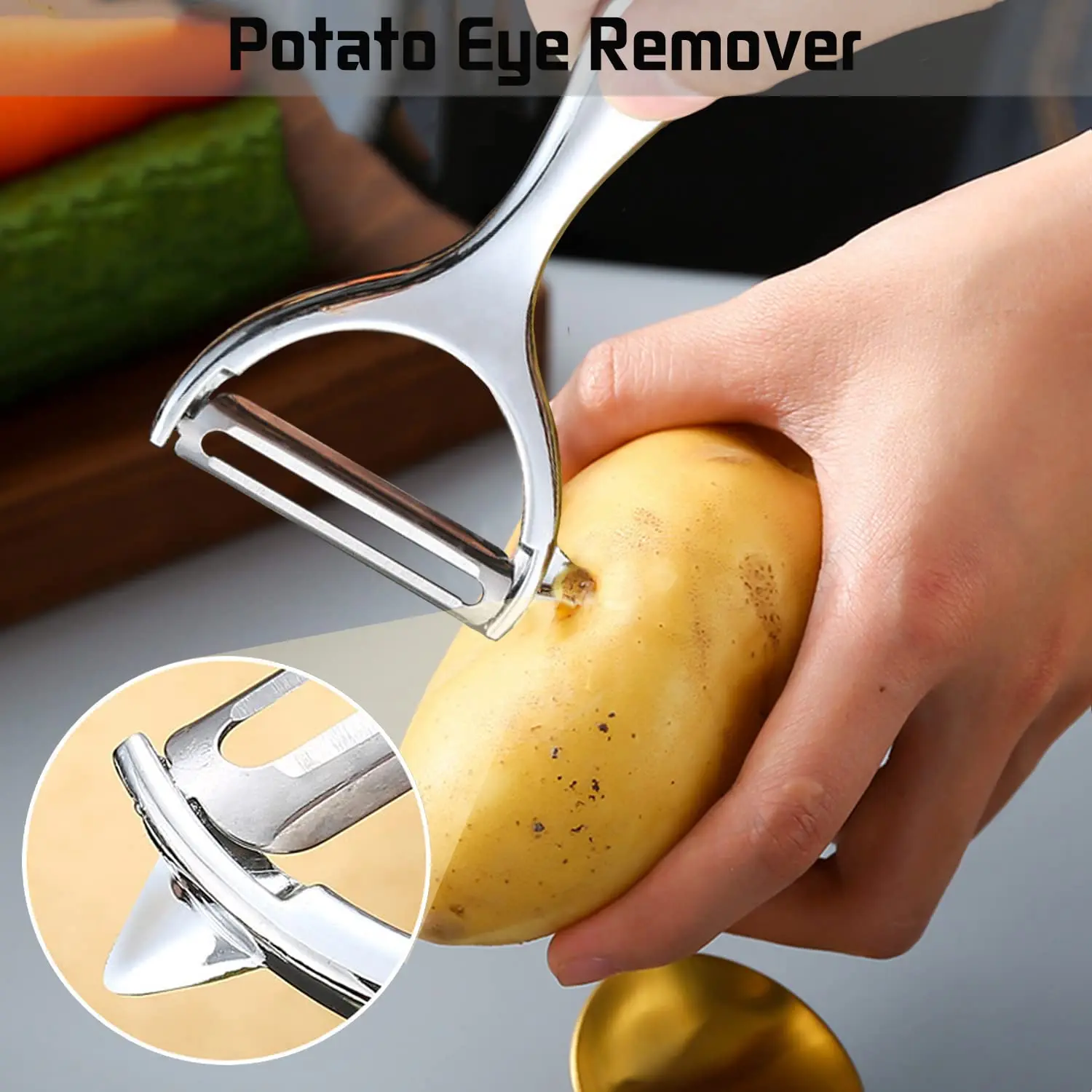 Stainless Steel Potato Peeler  - Household Kitchen Gadgets Vegetable Cutter Silk Cutter review and price