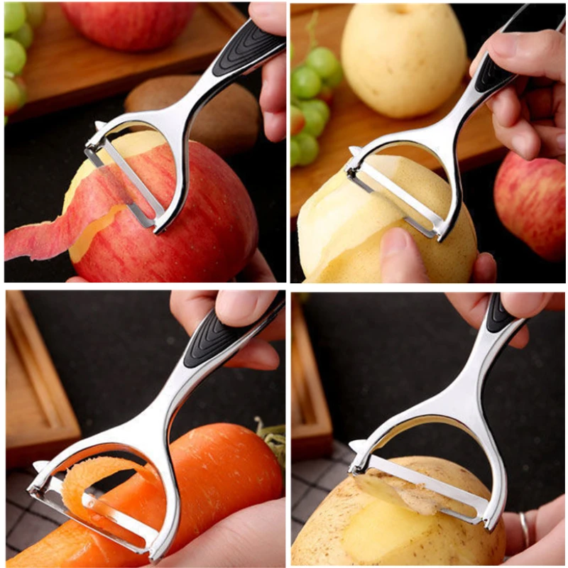 Stainless Steel Potato Peeler  - Household Kitchen Gadgets Vegetable Cutter Silk Cutter review and price