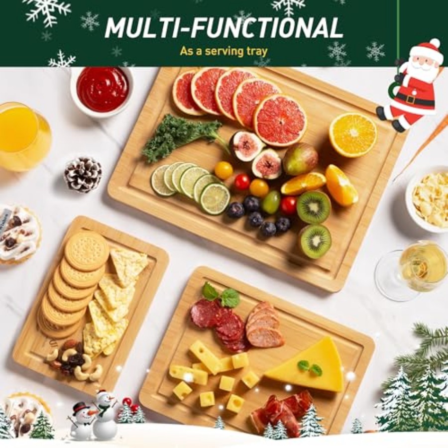 Bamboo Cutting Board Set Non S - Kitchen Gadgets You Must Have review and price