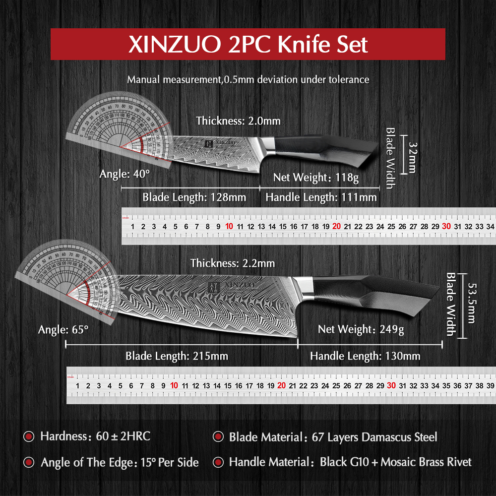 XINZUO 2PCS Kitchen Knives Set - Kitchen Gadgets For Chefs review and price