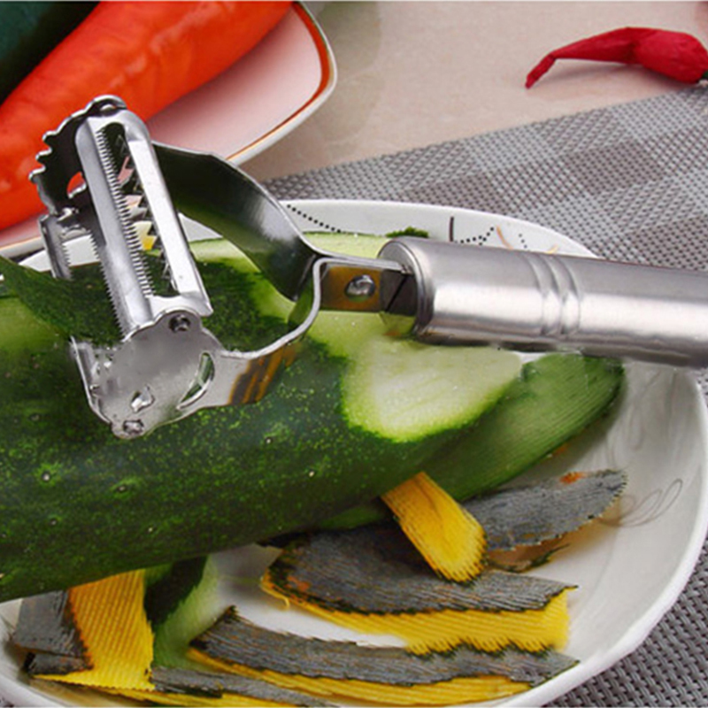 Stainless Steel Peeler Multifu - Household Kitchen Gadgets Vegetable Cutter Silk Cutter review and price